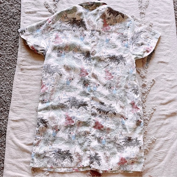 Rachel Zoe Neutral Vacation Resort wear Linen Button Shirt Dress mini size XL - Picture 4 of 9